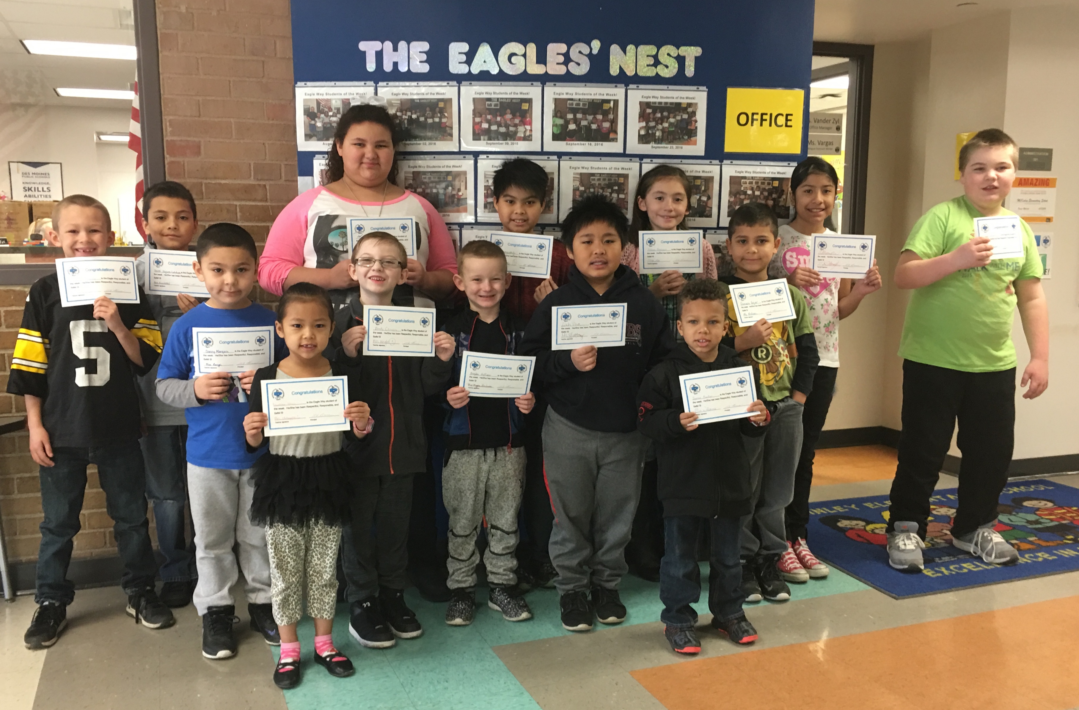 Eagle Way Students of the Week! - McKinley Elementary School